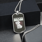 Cute White Dog Mom Necklace Stainless Steel or 18k Gold Dog Tag 24" Chain-Express Your Love Gifts