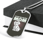 Cute White Dog Mom Necklace Stainless Steel or 18k Gold Dog Tag 24" Chain-Express Your Love Gifts