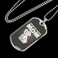 Cute White Dog Mom Necklace Stainless Steel or 18k Gold Dog Tag 24" Chain-Express Your Love Gifts