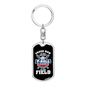 Cutest Ball Player Mom Keychain Stainless Steel or 18k Gold Dog Tag Keyring-Express Your Love Gifts
