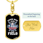 Cutest Ball Player Mom Keychain Stainless Steel or 18k Gold Dog Tag Keyring-Express Your Love Gifts
