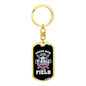 Cutest Ball Player Mom Keychain Stainless Steel or 18k Gold Dog Tag Keyring-Express Your Love Gifts