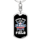 Cutest Ball Player Mom Keychain Stainless Steel or 18k Gold Dog Tag Keyring-Express Your Love Gifts