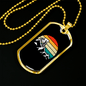 Cycling With Moon Cycling Necklace Stainless Steel or 18k Gold Dog Tag 24"-Express Your Love Gifts