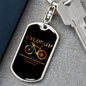 Cycopath Cycling Keychain Stainless Steel or 18k Gold Dog Tag Keyring-Express Your Love Gifts