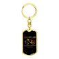 Cycopath Cycling Keychain Stainless Steel or 18k Gold Dog Tag Keyring-Express Your Love Gifts