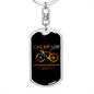 Cycopath Cycling Keychain Stainless Steel or 18k Gold Dog Tag Keyring-Express Your Love Gifts