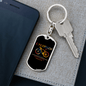 Cycopath Cycling Keychain Stainless Steel or 18k Gold Dog Tag Keyring-Express Your Love Gifts