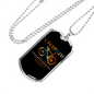 Cycopath Cycling Necklace Stainless Steel or 18k Gold Dog Tag 24"-Express Your Love Gifts