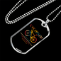 Cycopath Cycling Necklace Stainless Steel or 18k Gold Dog Tag 24"-Express Your Love Gifts