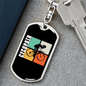 Cycopath Riding Cycling Keychain Stainless Steel or 18k Gold Dog Tag Keyring-Express Your Love Gifts
