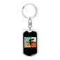 Cycopath Riding Cycling Keychain Stainless Steel or 18k Gold Dog Tag Keyring-Express Your Love Gifts