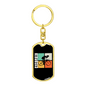 Cycopath Riding Cycling Keychain Stainless Steel or 18k Gold Dog Tag Keyring-Express Your Love Gifts