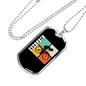 Cycopath Riding Cycling Necklace Stainless Steel or 18k Gold Dog Tag 24"-Express Your Love Gifts