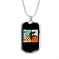Cycopath Riding Cycling Necklace Stainless Steel or 18k Gold Dog Tag 24"-Express Your Love Gifts
