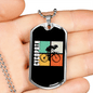 Cycopath Riding Cycling Necklace Stainless Steel or 18k Gold Dog Tag 24"-Express Your Love Gifts
