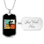 Cycopath Riding Cycling Necklace Stainless Steel or 18k Gold Dog Tag 24"-Express Your Love Gifts