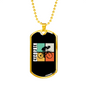 Cycopath Riding Cycling Necklace Stainless Steel or 18k Gold Dog Tag 24"-Express Your Love Gifts