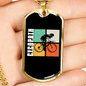 Cycopath Riding Cycling Necklace Stainless Steel or 18k Gold Dog Tag 24"-Express Your Love Gifts