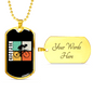 Cycopath Riding Cycling Necklace Stainless Steel or 18k Gold Dog Tag 24"-Express Your Love Gifts