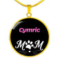 Cymric Cat Mom Necklace Circle Pendant Stainless Steel or 18k Gold 18-22"-Express Your Love Gifts