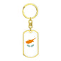 Cyprus Flag Keychain Dog Tag Stainless Steel or 18k Gold-Express Your Love Gifts