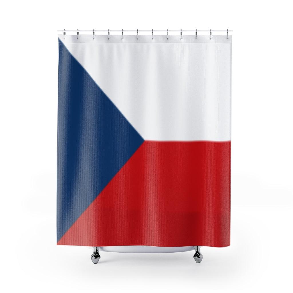 Czechia Flag Stylish Design 71" x 74" Elegant Waterproof Shower Curtain for a Spa-like Bathroom Paradise Exceptional Craftsmanship-Express Your Love Gifts