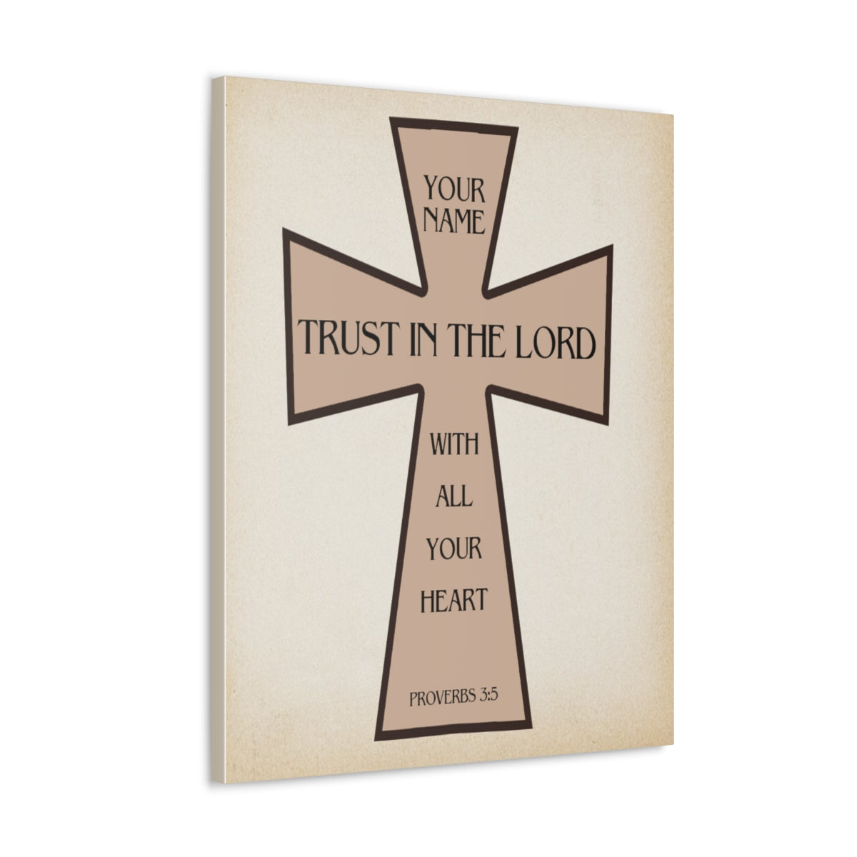 Scripture Walls Personalized Trust in The Lord Proverbs 3:5 Cross Christian Wall Art Bible Verse Print Ready to Hang Unframed-Express Your Love Gifts