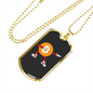 Dab Pose Bitcoin Crypto Necklace Stainless Steel or 18k Gold Dog Tag 24" Chain-Express Your Love Gifts