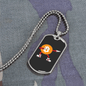 Dab Pose Bitcoin Crypto Necklace Stainless Steel or 18k Gold Dog Tag 24" Chain-Express Your Love Gifts