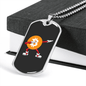Dab Pose Bitcoin Crypto Necklace Stainless Steel or 18k Gold Dog Tag 24" Chain-Express Your Love Gifts