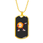 Dab Pose Bitcoin Crypto Necklace Stainless Steel or 18k Gold Dog Tag 24" Chain-Express Your Love Gifts