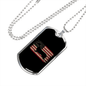 Dachshund Flag Necklace Stainless Steel or 18k Gold Dog Tag 24" Chain-Express Your Love Gifts