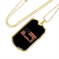 Dachshund Flag Necklace Stainless Steel or 18k Gold Dog Tag 24" Chain-Express Your Love Gifts