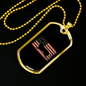 Dachshund Flag Necklace Stainless Steel or 18k Gold Dog Tag 24" Chain-Express Your Love Gifts