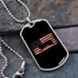 Dachshund Flag Necklace Stainless Steel or 18k Gold Dog Tag 24" Chain-Express Your Love Gifts