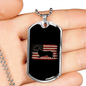 Dachshund Flag Necklace Stainless Steel or 18k Gold Dog Tag 24" Chain-Express Your Love Gifts