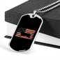 Dachshund Flag Necklace Stainless Steel or 18k Gold Dog Tag 24" Chain-Express Your Love Gifts