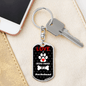 Dachshund Keychain Stainless Steel or 18k Gold Dog Tag Keyring-Express Your Love Gifts