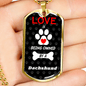Dachshund Love Is Stainless Steel or 18k Gold Dog Tag 24" Chain-Express Your Love Gifts