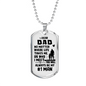 Dad Always #1 Man Necklace Stainless Steel or 18k Gold Dog Tag 24" Chain-Express Your Love Gifts