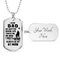 Dad Always #1 Man Necklace Stainless Steel or 18k Gold Dog Tag 24" Chain-Express Your Love Gifts