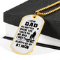 Dad Always #1 Man Necklace Stainless Steel or 18k Gold Dog Tag 24" Chain-Express Your Love Gifts