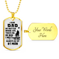 Dad Always #1 Man Necklace Stainless Steel or 18k Gold Dog Tag 24" Chain-Express Your Love Gifts