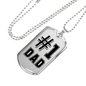 Dad Always #1 Necklace Stainless Steel or 18k Gold Dog Tag 24" Chain-Express Your Love Gifts