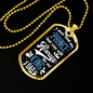 Dad Always My King Necklace Stainless Steel or 18k Gold Dog Tag 24" Chain-Express Your Love Gifts