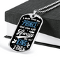 Dad Always My King Necklace Stainless Steel or 18k Gold Dog Tag 24" Chain-Express Your Love Gifts