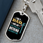 Dad And Electrician Swivel Keychain Dog Tag Stainless Steel or 18k Gold-Express Your Love Gifts