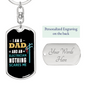 Dad And Electrician Swivel Keychain Dog Tag Stainless Steel or 18k Gold-Express Your Love Gifts