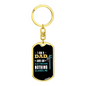 Dad And Electrician Swivel Keychain Dog Tag Stainless Steel or 18k Gold-Express Your Love Gifts